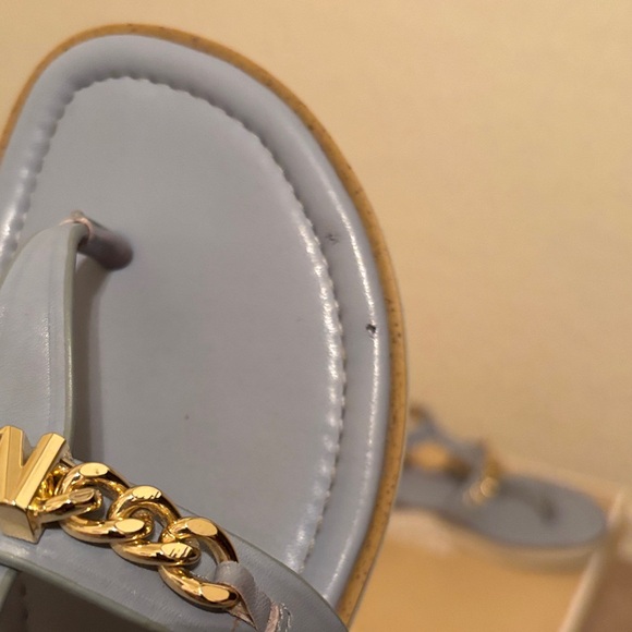 Michael Kors Light Blue Sandals with Gold Accent - Picture 4 of 4